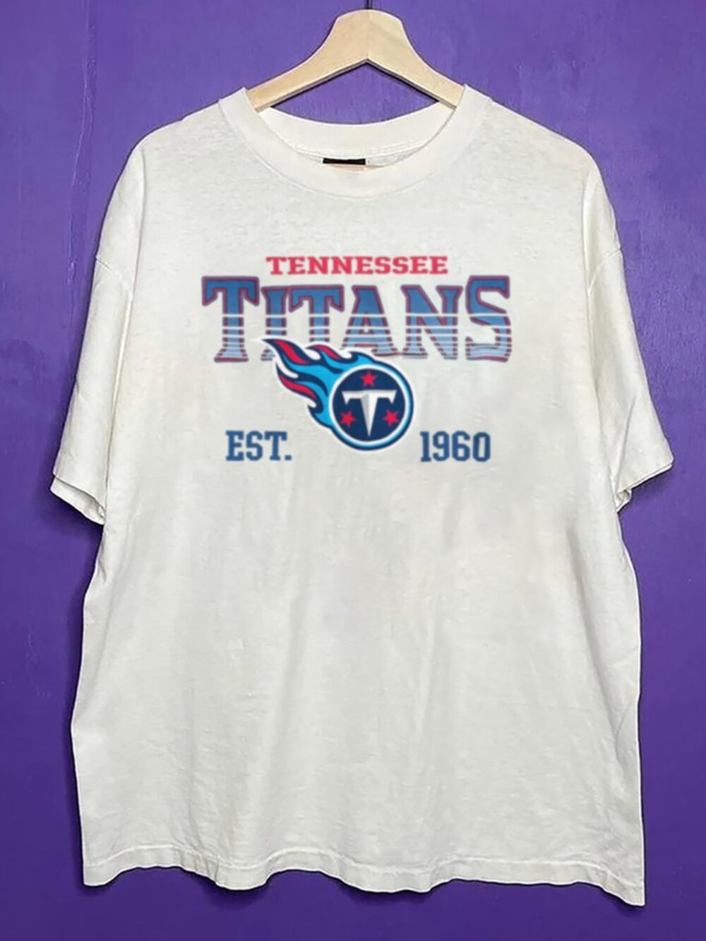Vintage Tennessee Titans EST 1960 Team Logo Unisex Shirt, Retro NFL Titans Shirt